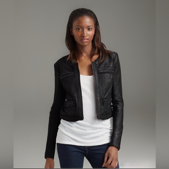 Veda suede biker leather fringe jacket medium - Picture 1 of 8